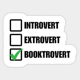 Booktrovert Sticker